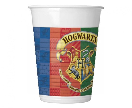 Plastové poháre (WM) Harry Potter Hogwarts Houses, 200 ml, 8 ks (SUP