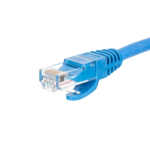 RJ45 prepojovací kábel, kat. 5e UTP, 0,5m, Netrack, modrý
