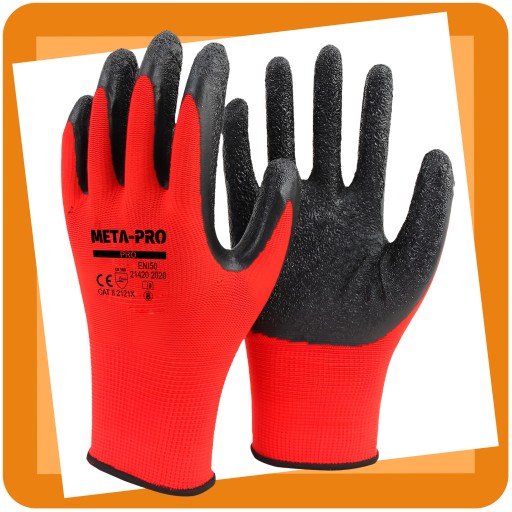 META-PRO PRACOVNÉ RUKAVICE REDBLACK GRIP PRO 12PAR veľkosť 8