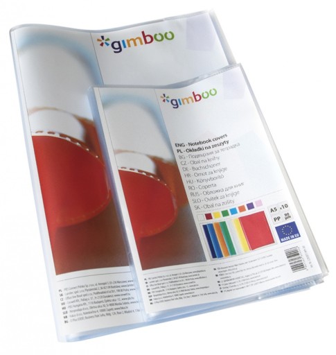 OBAL NA GIMBOO NOTEBOOK, PEAD, A5, 90 MICRO, TRANSPARENTNÝ