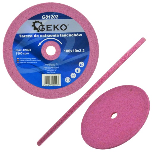 Kotúč na ostrenie reťaze 100x10x3,2 GEKO G81202