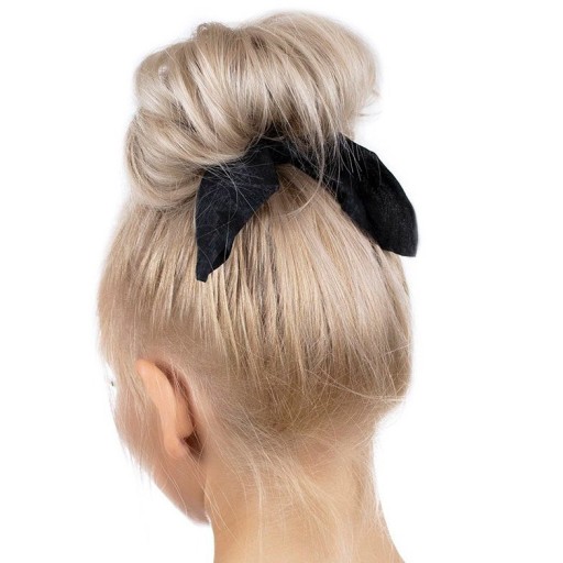 RUB NA VLASY, čierna ŠÁLKA, scrunchie, FROTÉ