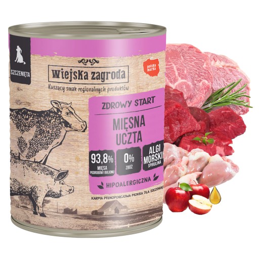 COUNTRY FARM Mokré krmivo pre šteňatá Meat Feast 800g