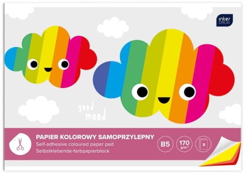 Farebný samolepiaci papier B5 Výrezy