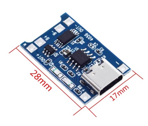 527 TP4056 Li-ion USB Type-C 1A nabíjačka