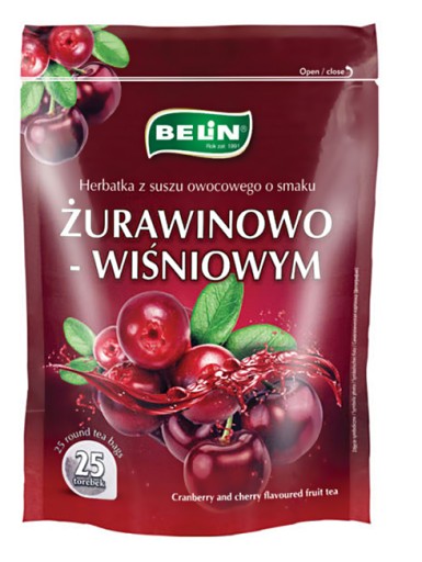 Brusnicový a čerešňový čaj so sušeným ovocím 25 tyčiniek