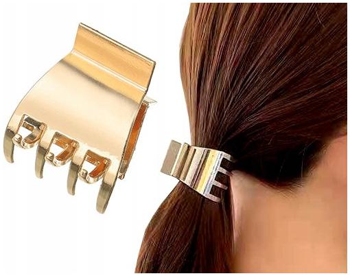 Spona Zlatá vlásenka s kovovou čeľusťou