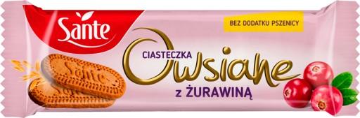 Sante Ovsené sušienky s brusnicami 33 g
