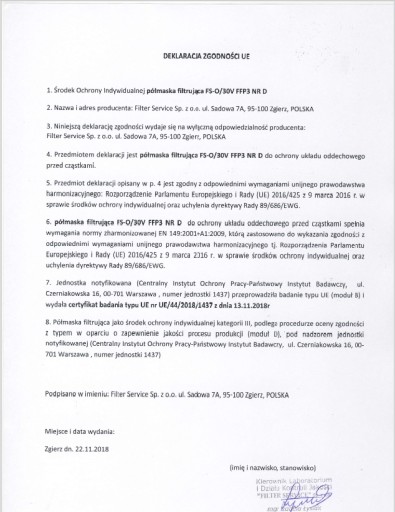 Služba filtrovania antivírusovej ochrannej masky ffp3
