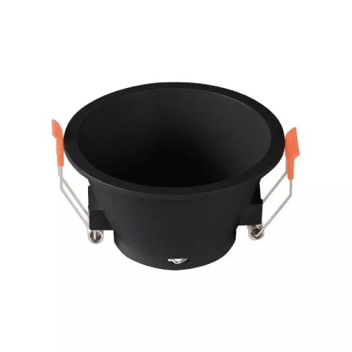 V-TAC GU10 zadlabávacie očko hlboké okrúhle čierne VT-925 3-ročná záruka
