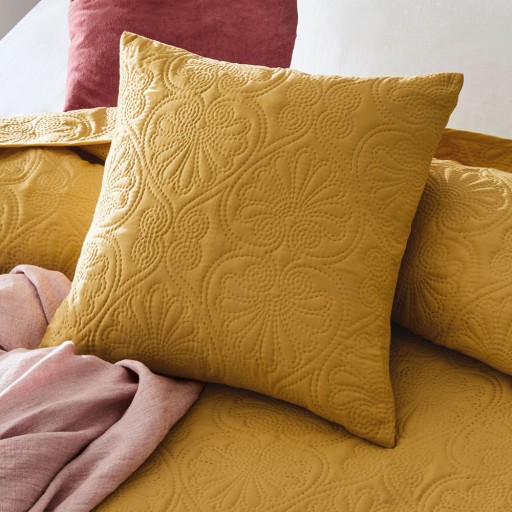 Dekoračná obliečka na vankúš Jasiek 45x45 Leila Mustard