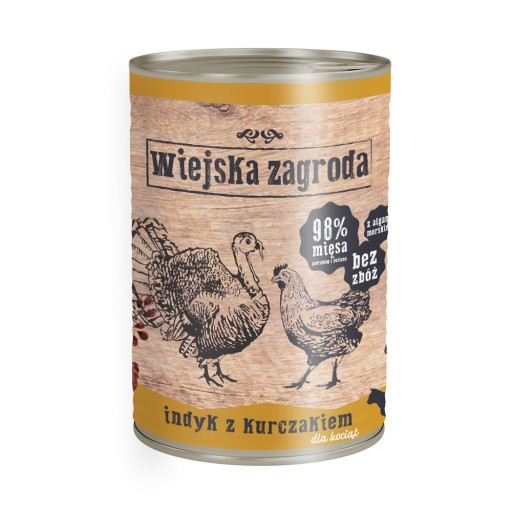 Mokré krmivo pre mačky Wiejska Zagroda pre morky 0,4 kg
