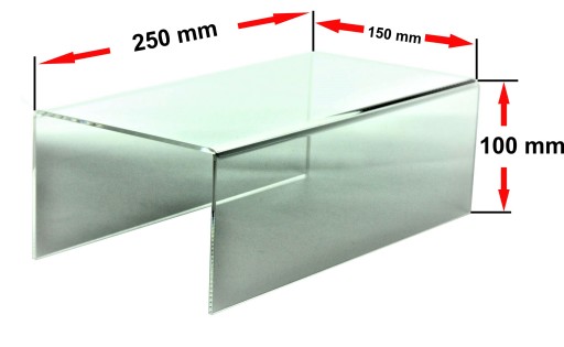 STOJAN STEP DISPLAY PLEXI STOJAN 25/15/10 hrúbka 3 mm