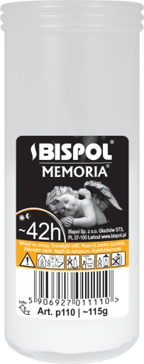 Vložka do sviečky parafínová BISPOL P110 42H 1 ks.