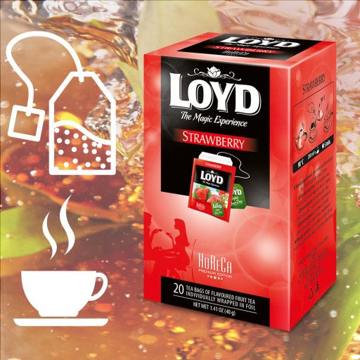 Ovocný čaj v obálkach Horeca Jahoda pre gastronómiu 20T LOYD