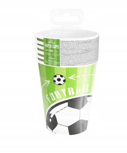 PAPIEROVÝ HRNÍČEK FUTBALOVÁ NARODENINOVÁ TORTA 6 KS