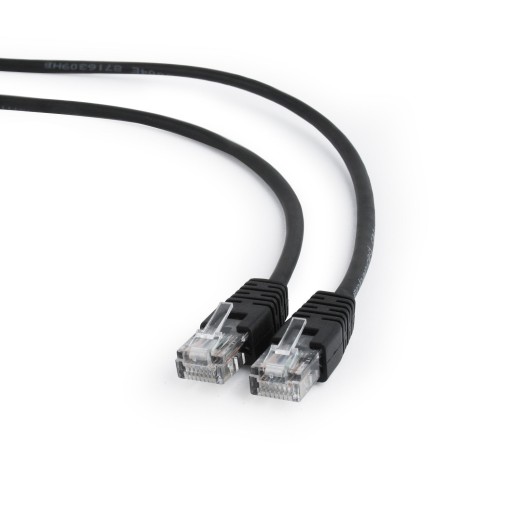 LAN RJ-45 UTP kat.5e sieťový kábel, čierny, 1 m