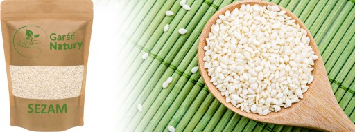 SEZAMOVÉ SEMIENKY Biele lúpané SEMENÁ 0,5 kg Čisté vysoko kvalitné BEZ GMO pre SUSHI 500 g