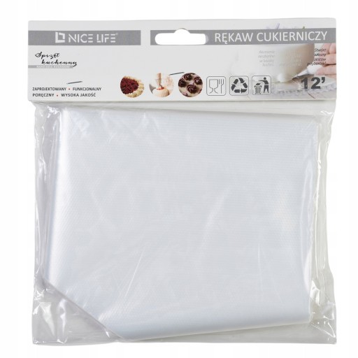 Jednorazové cukrárske vrecká, rukáv 30 cm, 100 ks