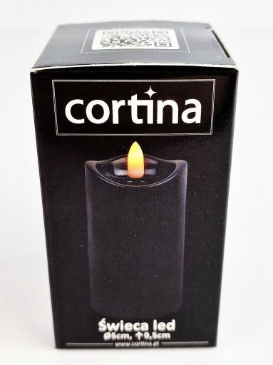 LED SVIEČKA 5CM X 9,5CM NA BATÉRIU (2XR6) ČIERNA + BATÉRIE
