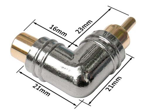 RCA/CINCH uhlový adaptér RCA/RCA zástrčka/metalizovaná zásuvka VITALCO