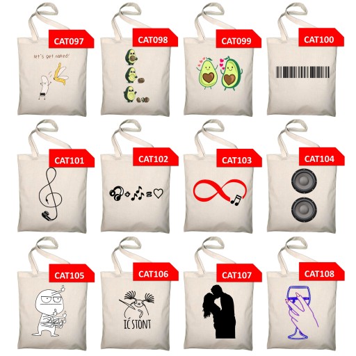 Ekologická nákupná taška ECO 120 PATTERNS, potlač