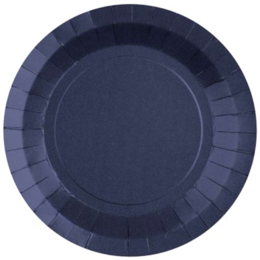 DEKORATÍVNE farebné papierové TANIERE NAVY BLUE x10