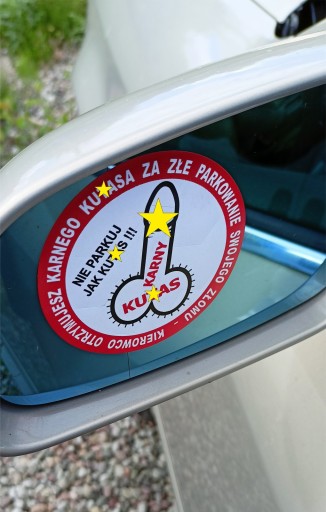 Karny Ku*as nálepky štítky veľké silné x 500 ks