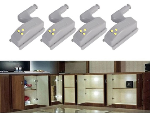 Lampa do šatníka, NÁBYTKOVÁ skriňa VÝPREDAJ, dvierka LED, 1 ks, na batérie