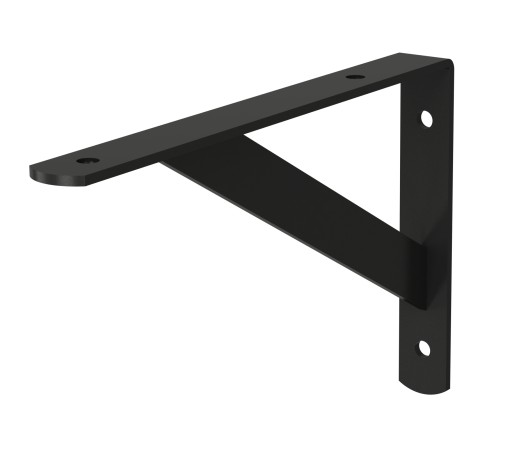 1x PODPORKA UHLNEJ KONZOLY pre policu 200x125 <3mm> ČIERNA