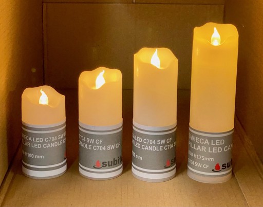LED sviečka 15 cm / 5 cm Subito plameňový efekt