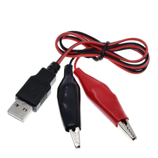 USB Kábel s krokosvorkami pre testovacie rozmery 60 cm