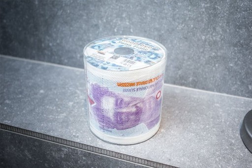 Toaletný papier FRANK XL Darček pre dlžníkov švajčiarskych frankov