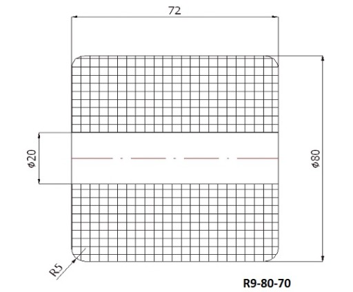 Plastová rolka 80x72 na paletový vozík, 500kg