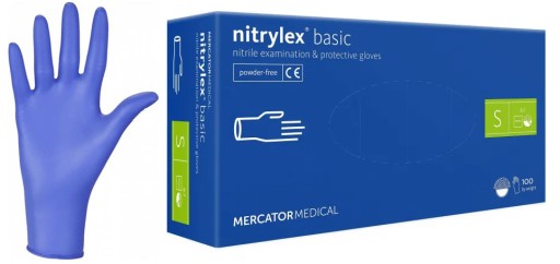 Nitrilové rukavice bez púdru Nitrylex Basic tmavomodré 100 ks