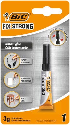 BIC FIX STRONG SUPER GLUE OKAMŽITÉ RÝCHLO SCHNUTÉ STRONG 3g