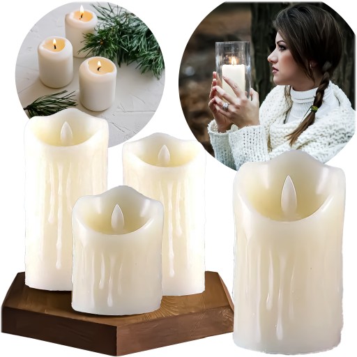 LED VLOŽKA SVIEČKY PRE EFEKT SVIEČKY SVIEČKA 9CM SET S BATÉRIAMI