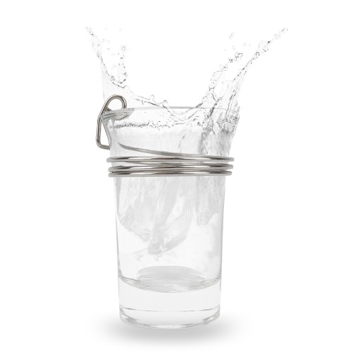 POĽOVNÍCKE SKLO s kovovým úchytom na zavesenie, 40 ml
