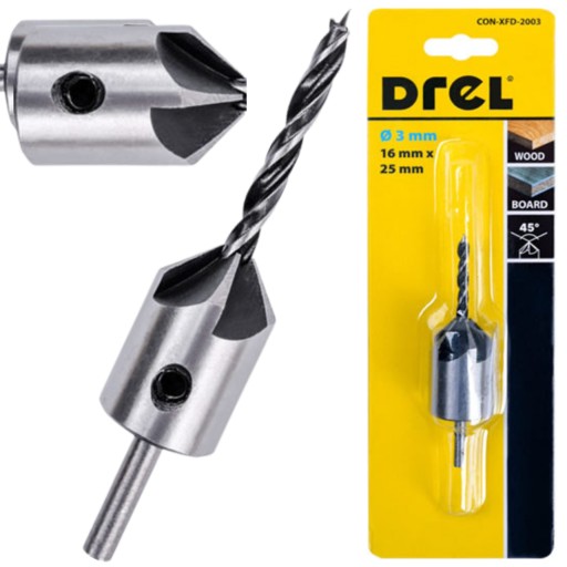 VŔTAČKA DO DREVA VŔTAČKA SO ZRAZENÍM, 3mm VŔTAČKA