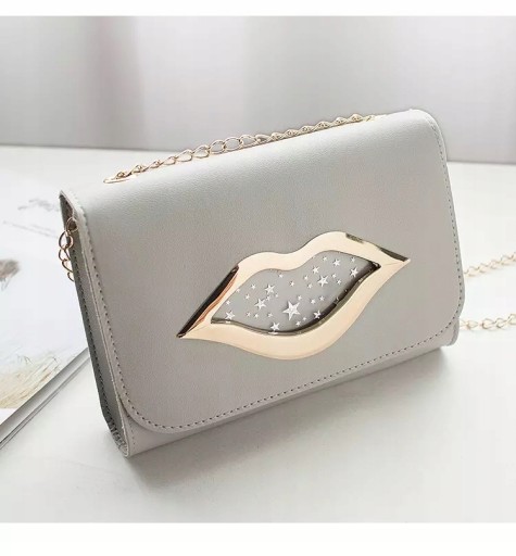 Kabelka Little Angel Clutch dámska šedá USTA zlatá