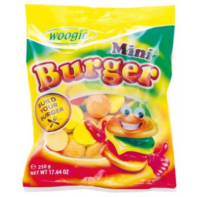 Woogie Mini Burger Gummies 250 g