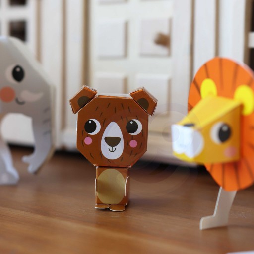 KREATÍVNA VZDELÁVACÍ SADA ORIGAMI 3D ZVIERATKÁ Urob si sám 10 zvieratiek