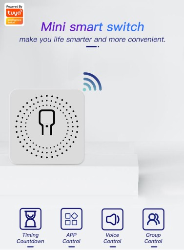 RELÉOVÝ MODUL MOBILNÝ SPÍNAČ WIFI ZÁSUVKA TUYA SMART 16A BarON