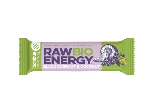 RAW ENERGY BIO tyčinka čierna ríbezľa-kokos BEZ LEPU. BIO 50 g
