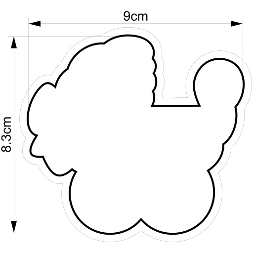 Vykrajovač na sušienky Baby Shower Trolley 1 9cm
