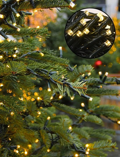 SOLÁRNE VIANOČNÉ LAMPY SOLÁRNE DEKORATÍVNE VONKAJŠIE GARLANDY 100 LED VIANOČNÉ