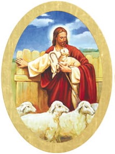 Nálepka na sviečku JESUS THHEPHERD ALLELUJA Veľká noc