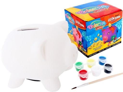 COLORINO Kreatívne PRASIATKO na Maľovanie PIG Maľovanie + FARBY