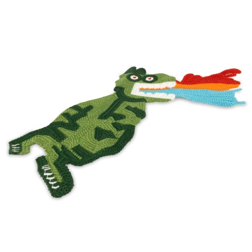 Vlnená náplasť Wawelský drak dýchajúci oheň