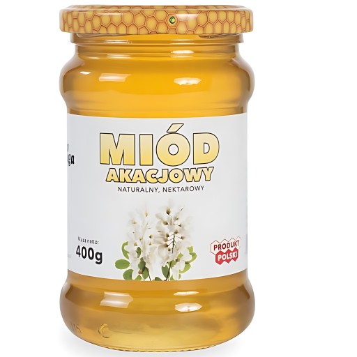 Akáciový med 2023 tekutý nektár Polish Natural Ceremuga Med 0,4 kg